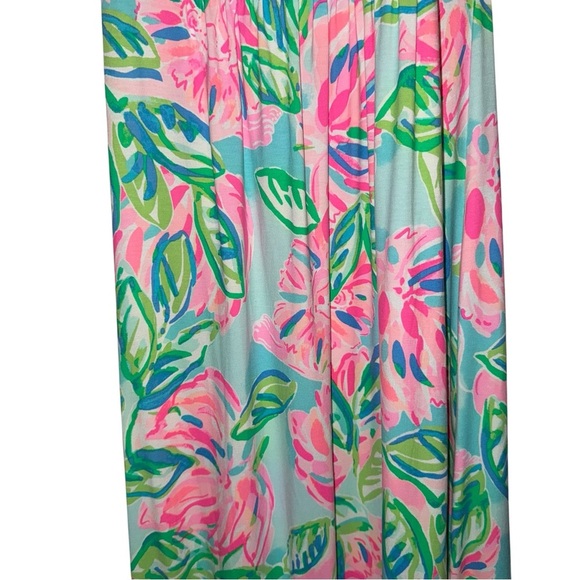 NWT LILLY PULITZER Malia One Shoulder Totally Blossom Engineered Maxi Dress Sz M - Picture 9 of 11